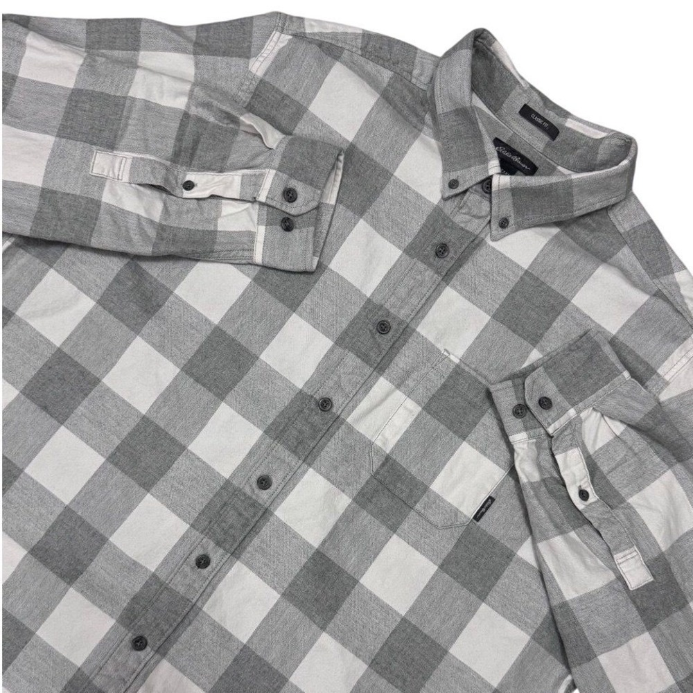 Eddie Bauer Buffalo Plaid Flannel Mens T2XL Classic Fit Cotton Big & Tall